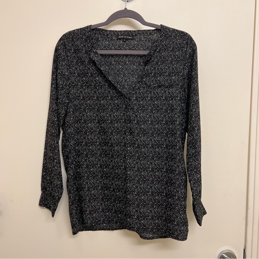 Violet & Claire Black Silky Blouse